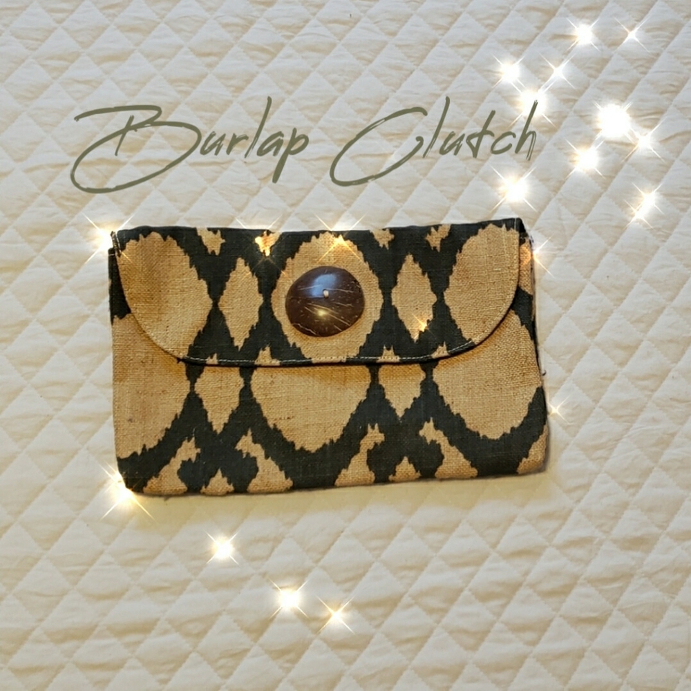 Burlap Clutch